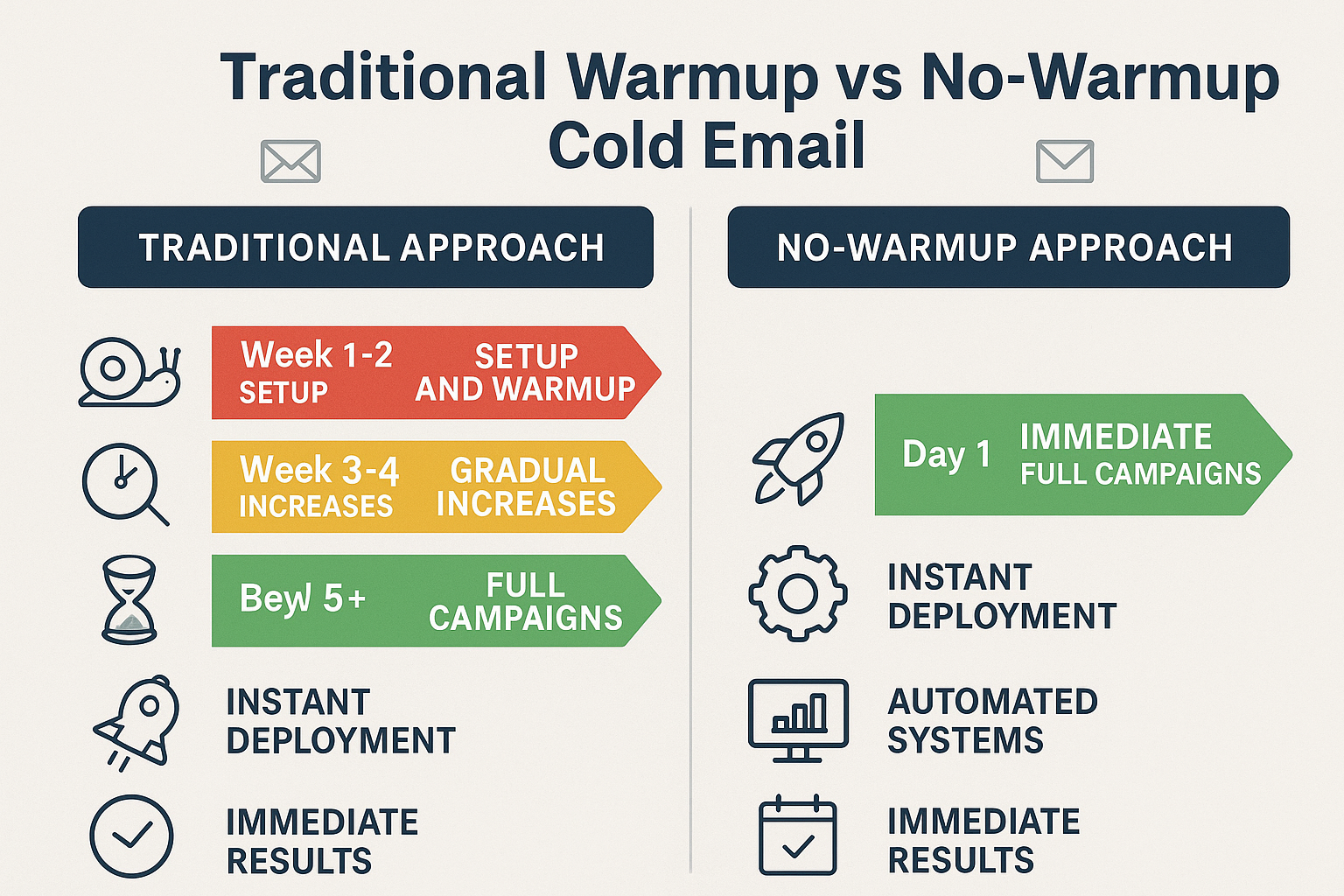 Traditional vs No-Warmup Approach