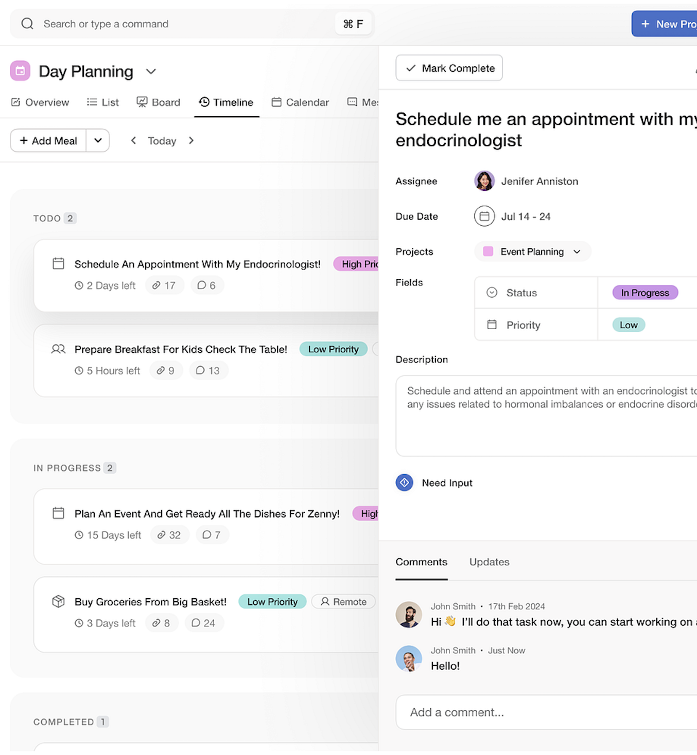Email dashboard overview